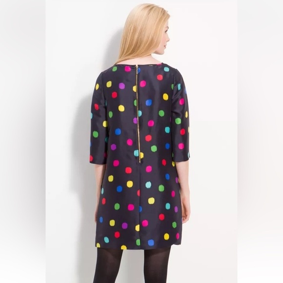 Kate Spade Belina Rainbow Polka Dot Shift Dress Size Small - Picture 3 of 11